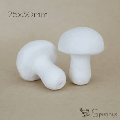 Spun cotton mushrooms Spunnys 25x30mm