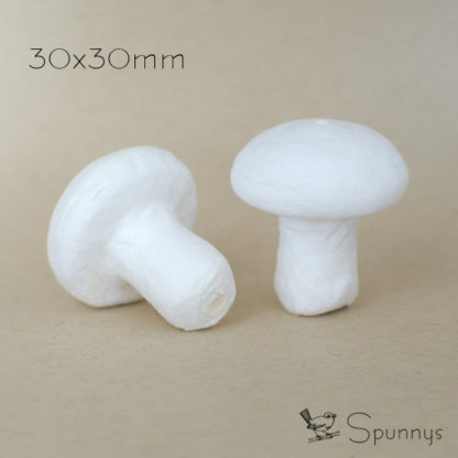 Spun cotton mushrooms Spunnys 30x30mm