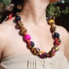 fabric covered bead necklace how to tutorial