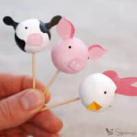 farm animal cupcake toppers DIY cake pops