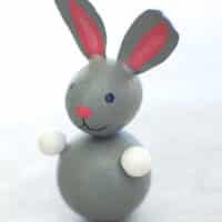 spun cotton easter bunny figurine DIY