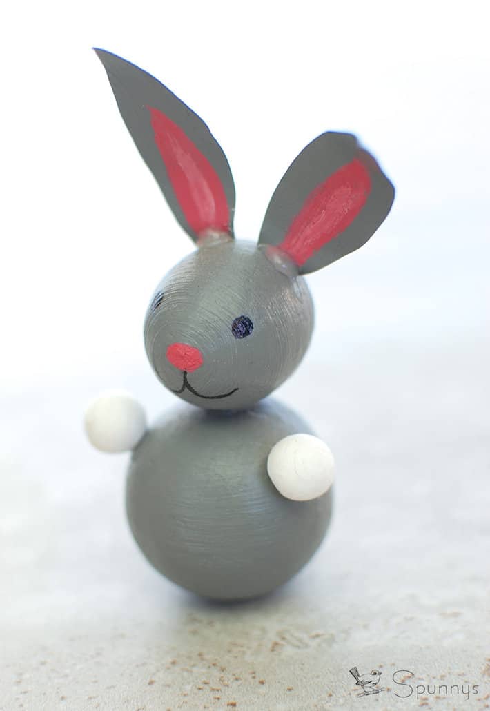 spun cotton easter bunny figurine DIY