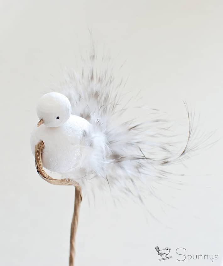 feathered bird ornament DIY