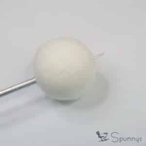 how to pierce a spun cotton ball