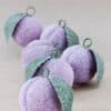 Spun Cotton Sugar Plum Vintage Glittered Ornaments
