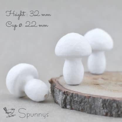 Spun cotton mushrooms craft blanks 32 x 22