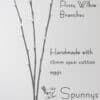 Pussy willow branches DIY project spun cotton eggs 12 mm SPUNNYS