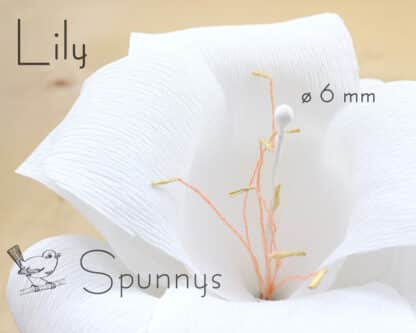 Lilienblume aus Krepppapier wattekugeln spunnys